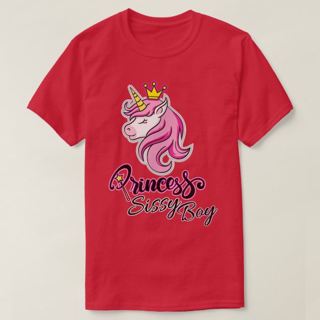 Camiseta PRINCESS SISSY BOY  Princess Unicorn Design  (Frente do Design)