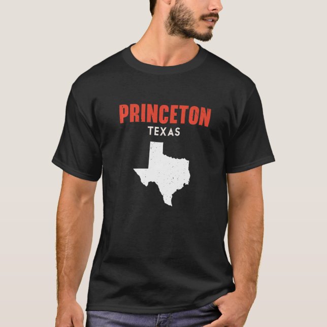 Camiseta Princeton Texas EUA State America Viagem Texas (Frente)