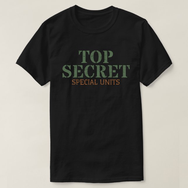 Camiseta Principais Unidades Especiais Secretas (Frente do Design)