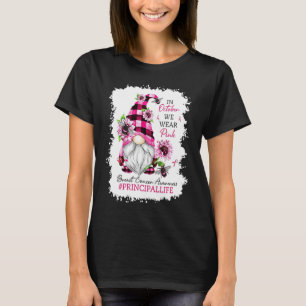 Camiseta Principal Life Em Outubro Vestimos Gnomo Rosa