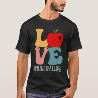 Camiseta Principal Love Apple Groovy Retro Cute De Volta Pa