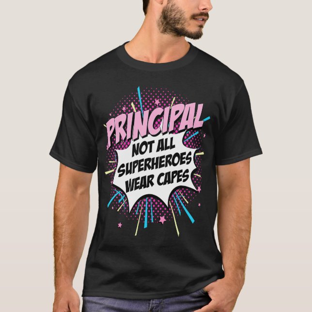 Camiseta Principal Super-herói Produto de banda desenhada D (Frente)
