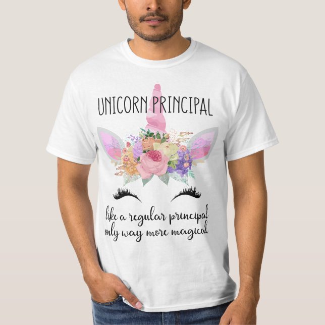Camiseta Principal Unicorn Principal of School Teacher Appr (Frente)