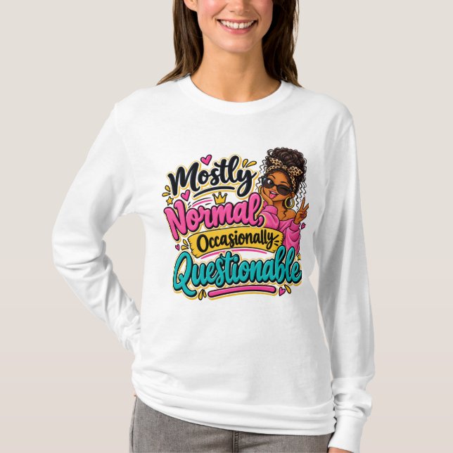 Camiseta Principalmente Normal Ocasionalmente Ques (Frente)
