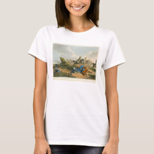 Camiseta Príncipe Blucher sob seu cavalo na batalha de Wa