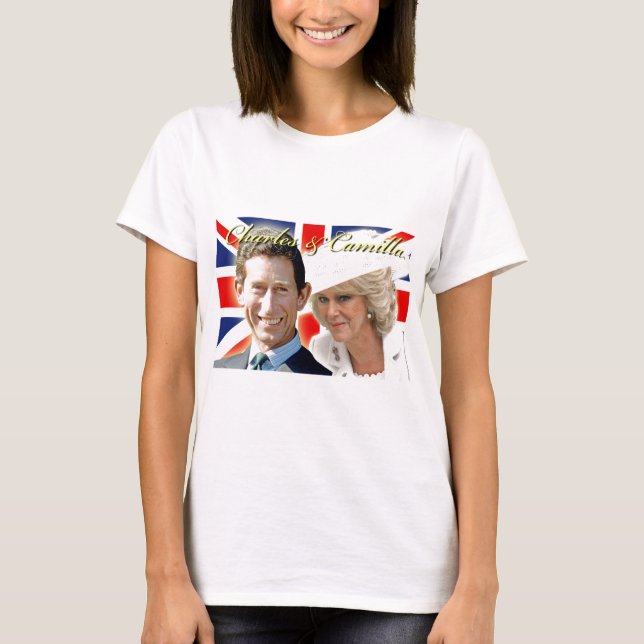 Camiseta Príncipe Carlos & HRH Duquesa Cornwall (Frente)