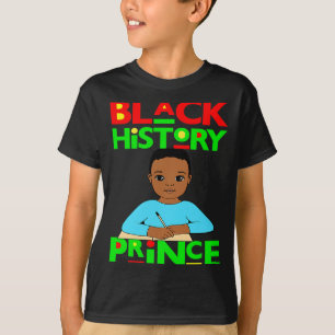 Camiseta Príncipe da História Negra Menino Melanina Filho B