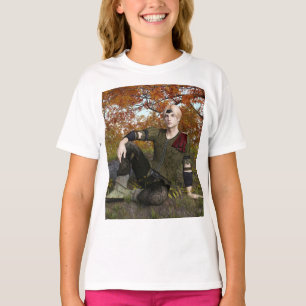 Camiseta Príncipe Florestal da Fantasia de Outono Retrato