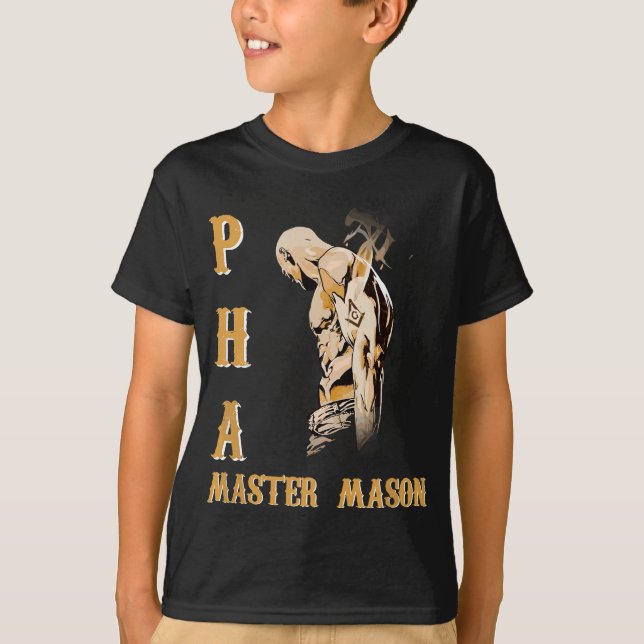 Camiseta Príncipe Hall PHA Mestre Mason Dia de os pais Gift (Frente)