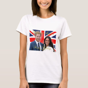Camiseta Príncipe Harry e Meghan Markle Casamento Real