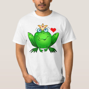 Camiseta Príncipe herdeiro com o sapo bonito dos desenhos
