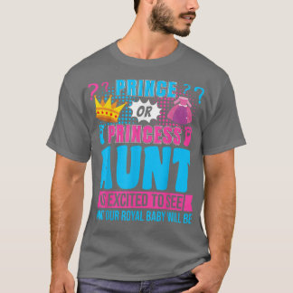 Camiseta Príncipe ou Princesa Tia Bebê Festa de Revenda