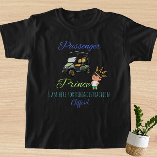 Camiseta "Príncipe Passageiro" personalizado tema de golfe