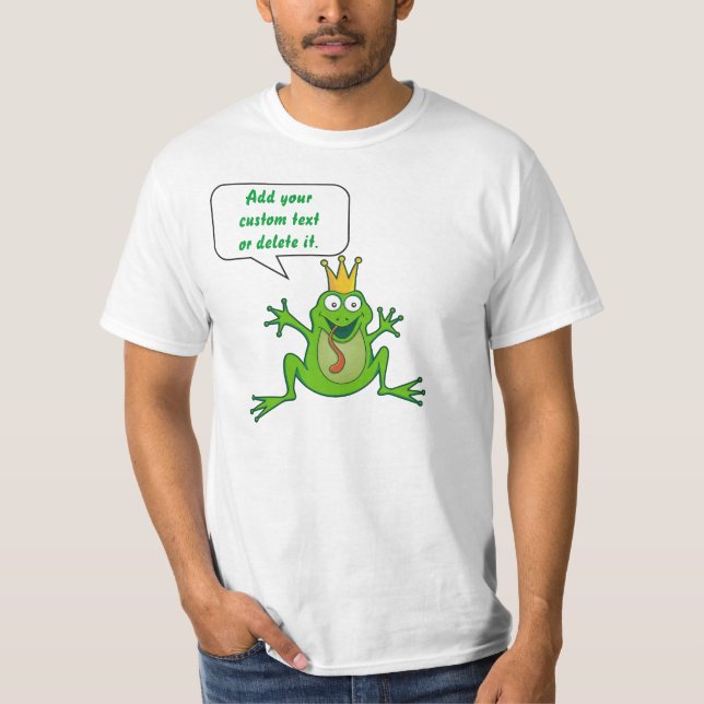 Camiseta Príncipe sapo com texto personalizado (Frente)