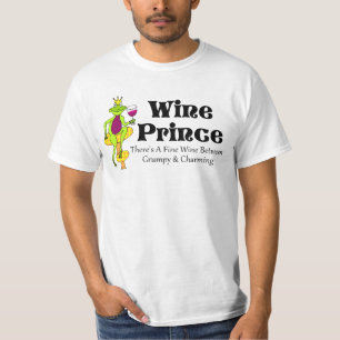 Camiseta Príncipe "vinho fino do vinho entre mal-humorado &