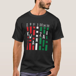 Camiseta Princípios do Kwanzaa Africano Nguzo Saba Holiday