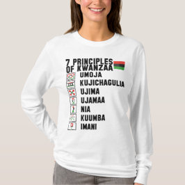 Camiseta Princípios do texto negro de Kwanzaa