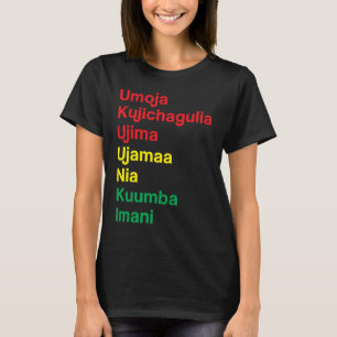 Camiseta Princípios Kwanzaa