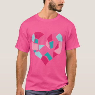 Camiseta Prink Broken Heart Love Dia de os namorados Sim