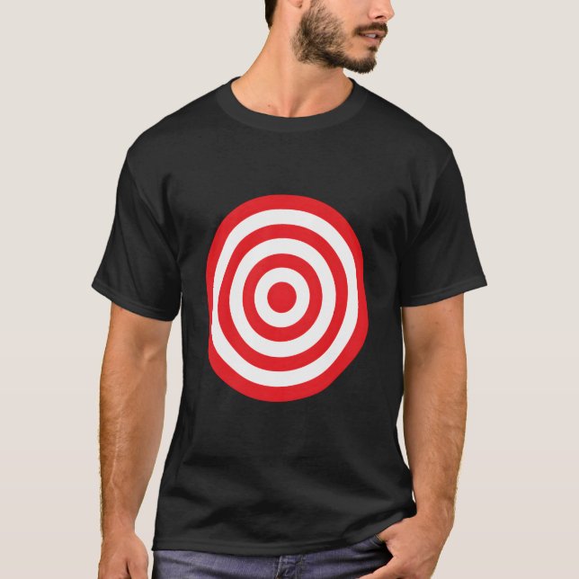 Camiseta Print On Front Back Bullseye Target Bulls Eye Red  (Frente)