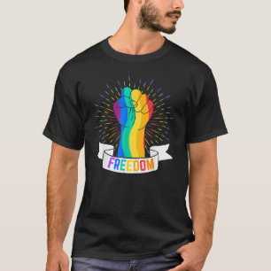 Camiseta Prioridade Igualdade Liberdade Lgbt Gay Rainbow Pe