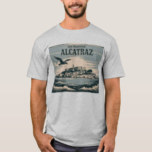 Camiseta Prisão da Ilha de Alcatraz Viagens San Francisco R