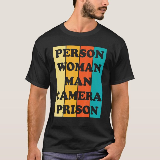 Camiseta Prisão de 2022 com Câmera de Homem de Pessoa (Frente)