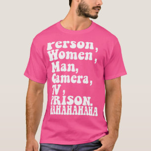 Camiseta Prisão de Câmera de Homem de Mulher Pertencente Ha