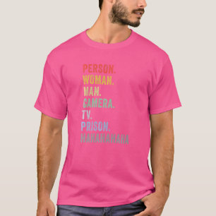 Camiseta Prisão de Câmera de Homem de Mulher Pessoa Hahaha 