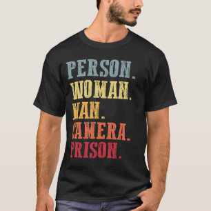 Camiseta Prisão de Câmera Homem-Mulher