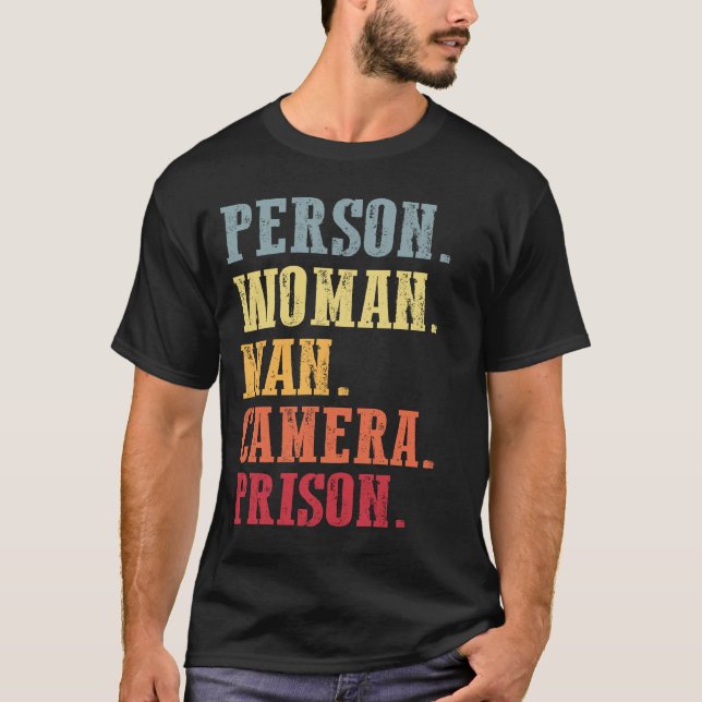 Camiseta Prisão de Câmera Homem-Mulher (Frente)