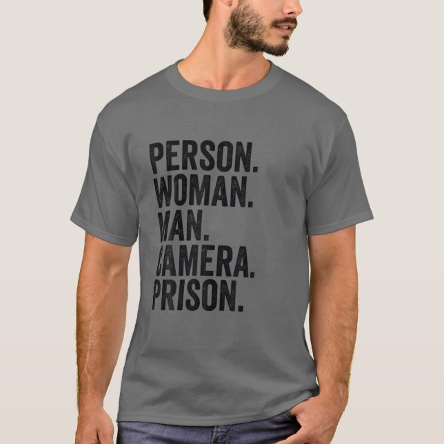 Camiseta Prisão de Câmera Homem-Mulher (Frente)