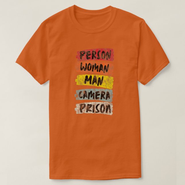 Camiseta Prisão de Câmera Homem-Mulher - 14 (Frente do Design)