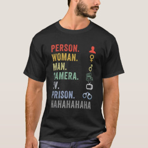 Camiseta Prisão de Tv da Câmera Persistente Hahaha