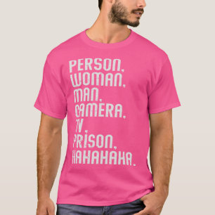 Camiseta Prisão De Tv De Homem De Mulher Pessoa Hahaha
