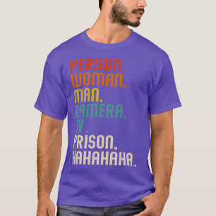 Camiseta Prisão De Tv Homem De Mulher Pessoa Hahaha Retro
