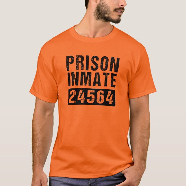 Camiseta Prisioneiro de Prisão Prisioneiro no Halloween Cos (Frente)