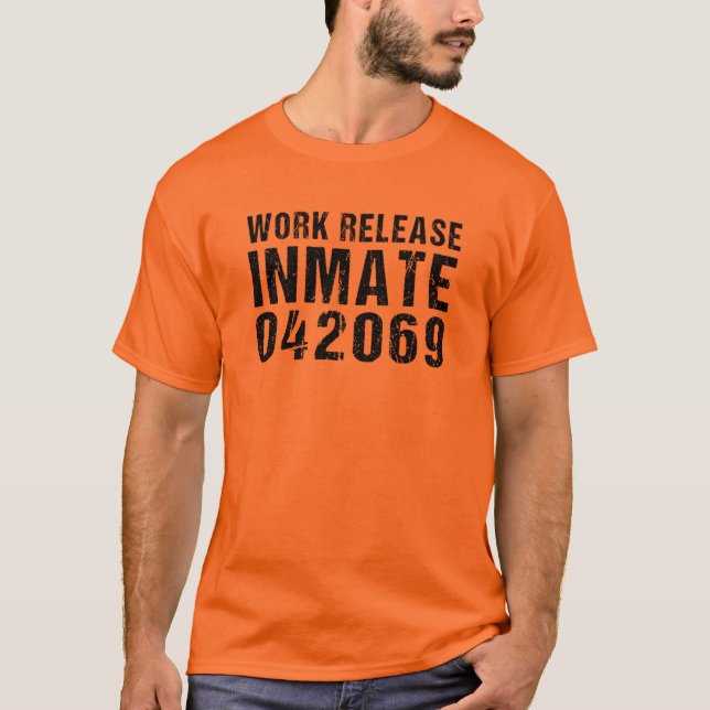 Camiseta Prisioneiro de Prisão Prisioneiro no Halloween Cos (Frente)