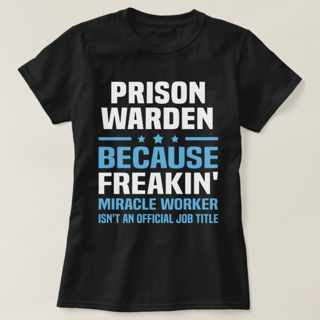 Camiseta Prison Warden (Frente do Design)