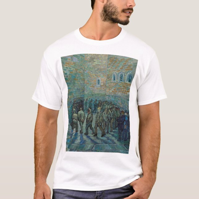 Camiseta Prisoners Exercising 1890 by Vincent van Gogh (Frente)