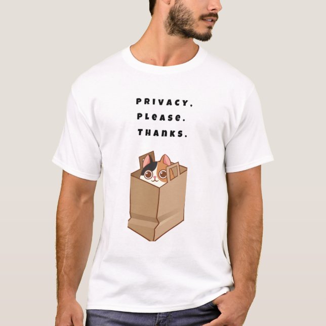 Camiseta Privacidade, por favor. Obrigados. (Frente)