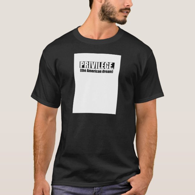 Camiseta Privilégio branco (Frente)
