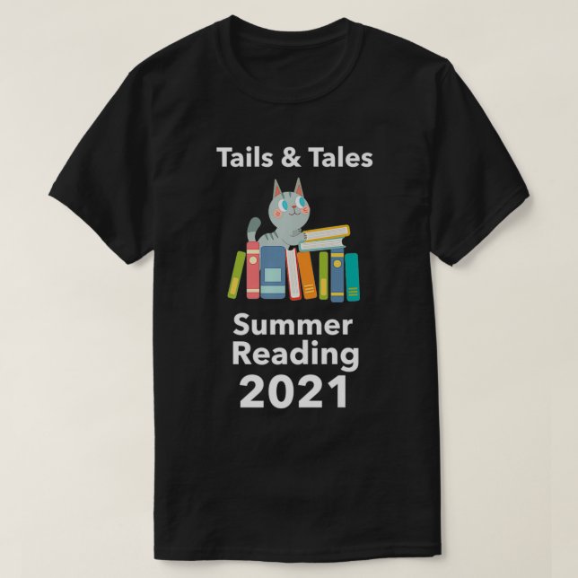 Camiseta Priz Bibliotecária das Caudas e Caudas do Verão de (Frente do Design)