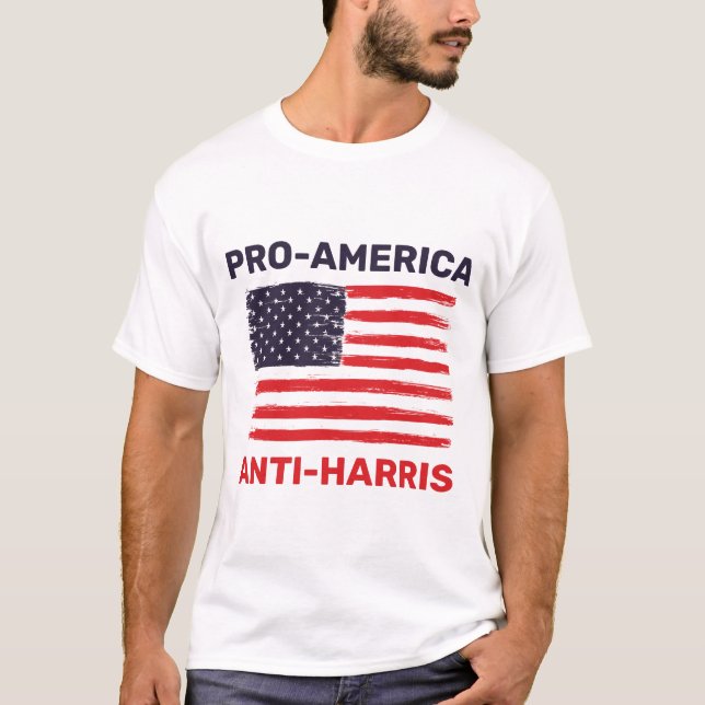 Camiseta Pro America Anti-Harris Personalizado (Frente)