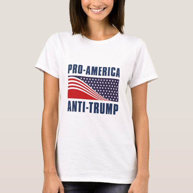 Camiseta Pro-America Anti Trump (Frente)