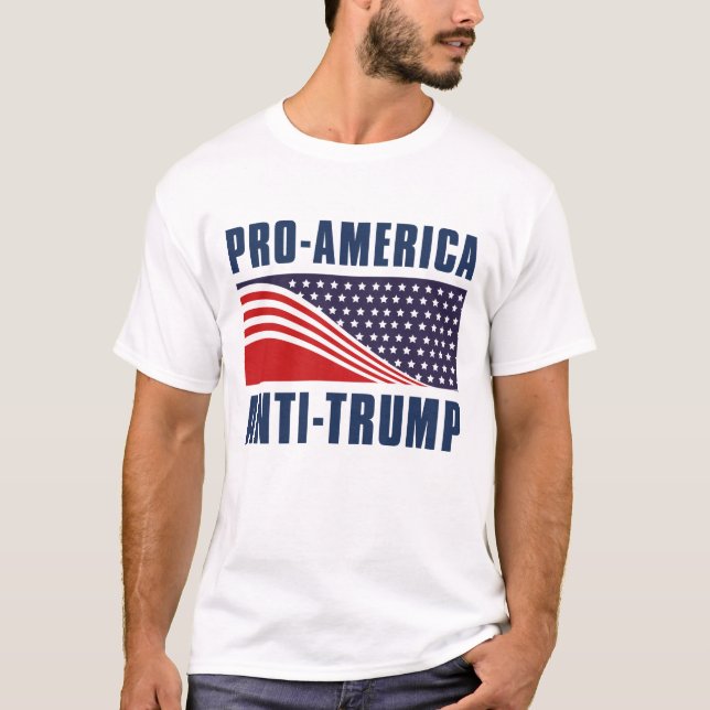 Camiseta Pro-America Anti Trump (Frente)