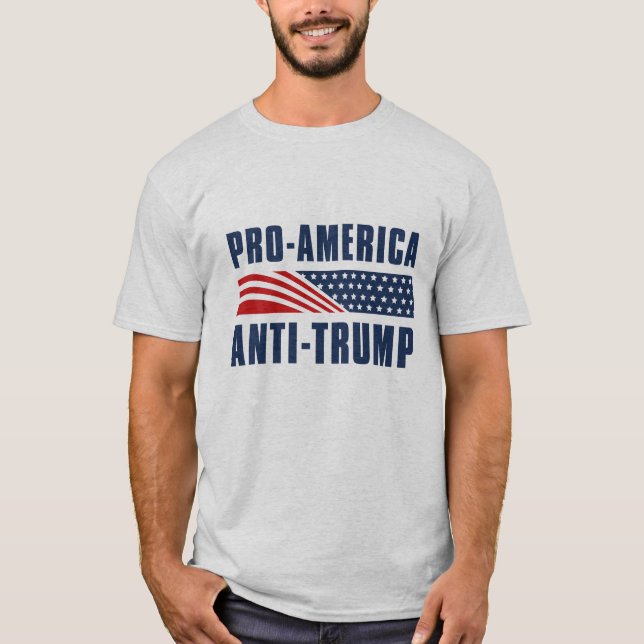 Camiseta Pro-America Anti Trump (Frente)