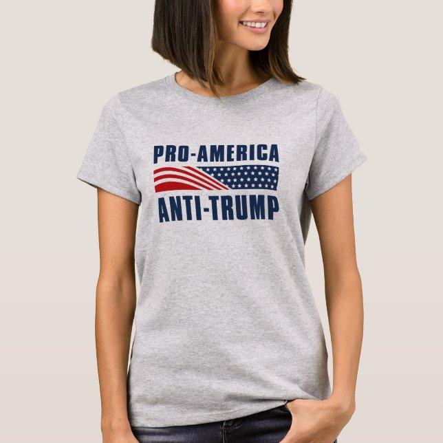 Camiseta Pro-America Anti Trump (Frente)
