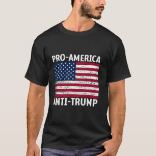 Camiseta Pro America Anti Trump American Flag