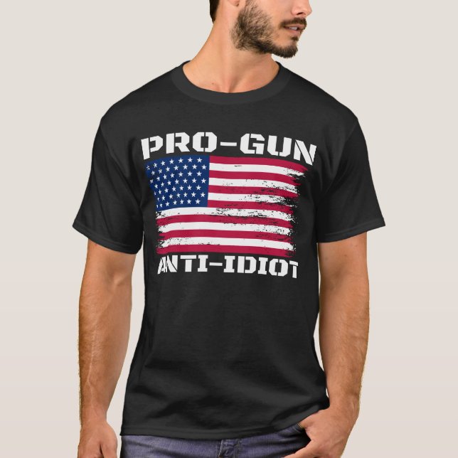 Camiseta Pró-Arma Anti-Idiota (Frente)